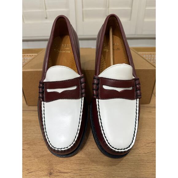 Madewell x G.H.BASS Men\'s Larson Weejuns® Loafers White Wine Leather 7.5 NWOB main image 11